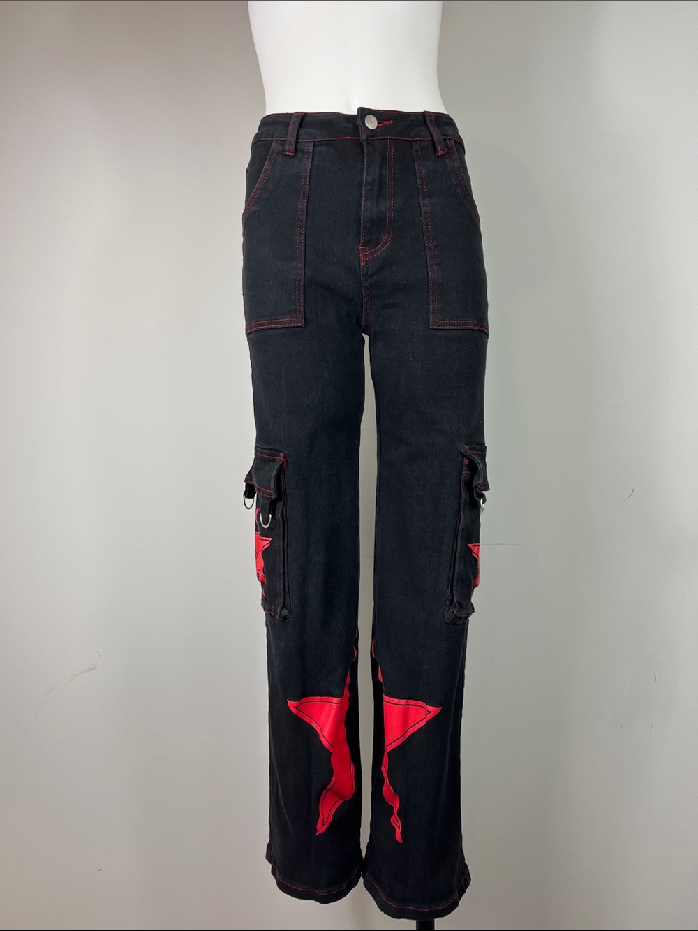 Red Star Grommet Cargo Pants